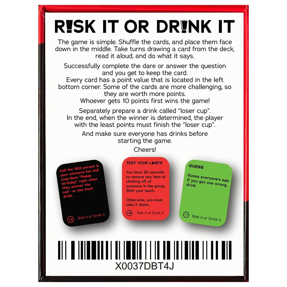 Risk It Or Drink It™ - Card Game