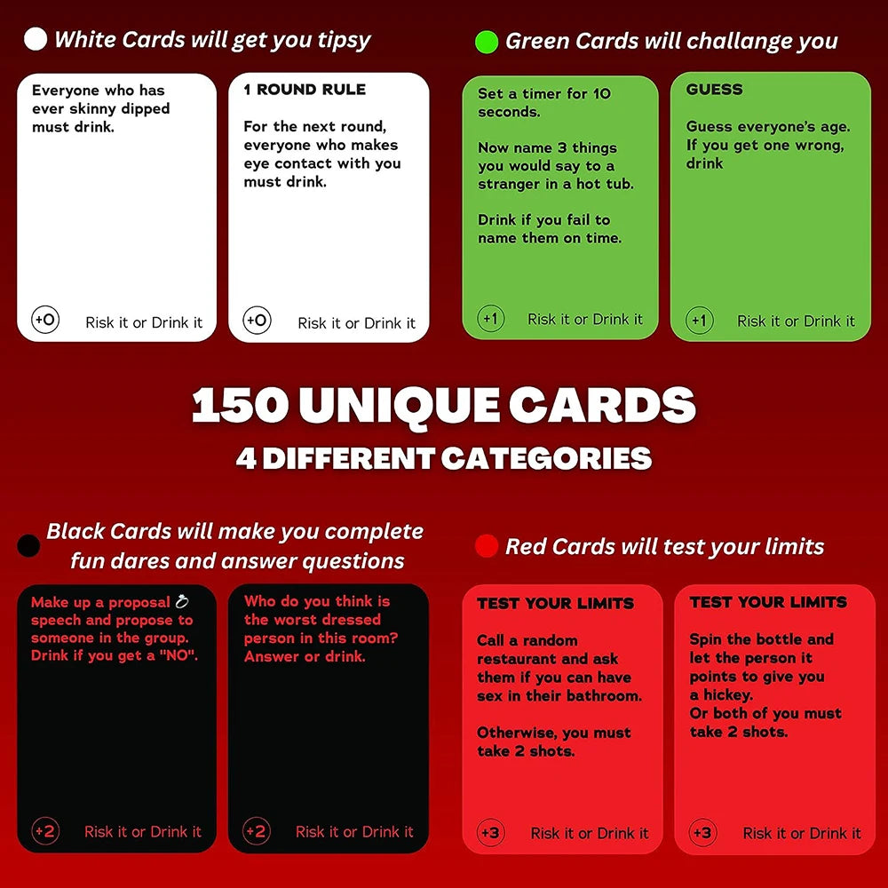 Risk It Or Drink It™ - Card Game